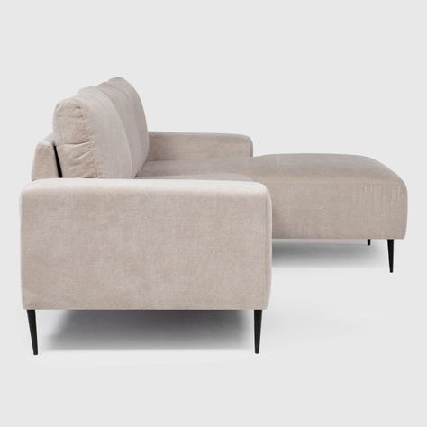 Sofá Seccional Derecho Moderno Beige Castelo KM2315RIV-5