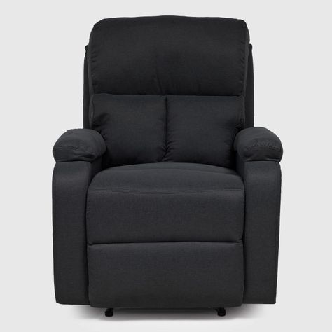 Berger Reclinable de Lino Negro Matheus VS8070BBL-0