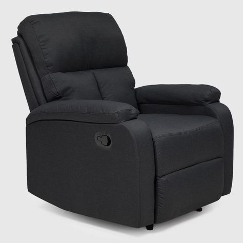 Berger Reclinable de Lino Negro Matheus VS8070BBL-1