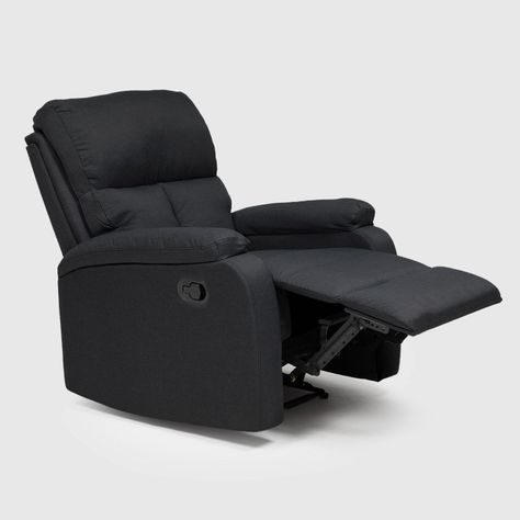 Berger Reclinable de Lino Negro Matheus VS8070BBL-2