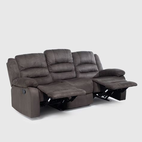  Sofá 3 Cuerpos Reclinable Clásico Martell Gris 98060SGR-4