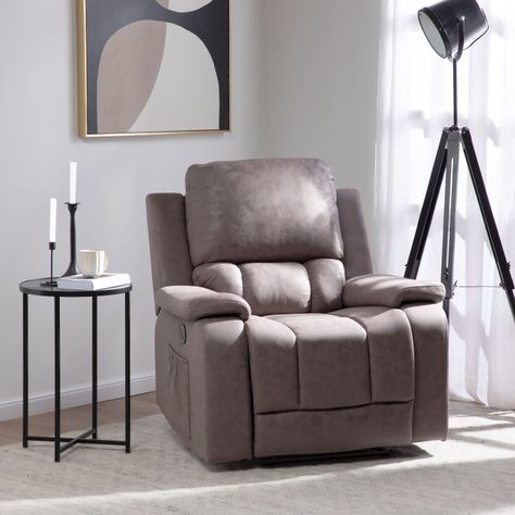  Berger Reclinable Eléctrico Vibromasaje + Control Café Madrid 8094RPMBR-2
