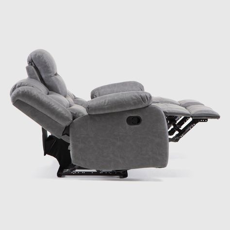 Sofá Gris Reclinable 3 Cuerpos Moderno Roma KM060SGR-6