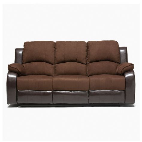 Sofá Reclinable Thompson Pu + Microfibra + Portavasos  U9000s-0
