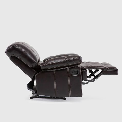 Berger Reclinable Moderno Leather Match Cuero Castle Café 98023LBR-3