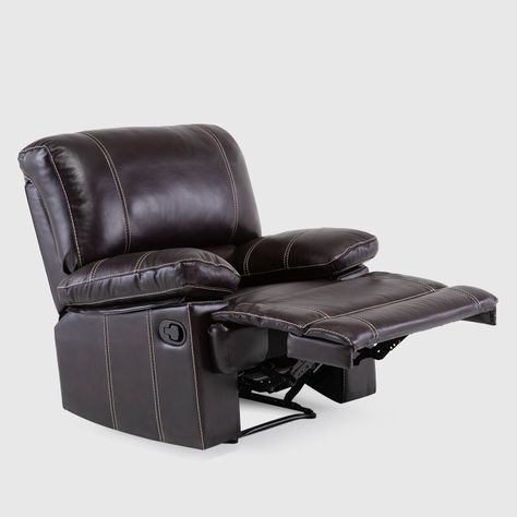 Berger Reclinable Moderno Leather Match Cuero Castle Café 98023LBR-5