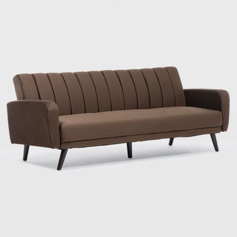 Sofá Futón 3 Cuerpos Clásico Cambridge Café EG2021BR-1