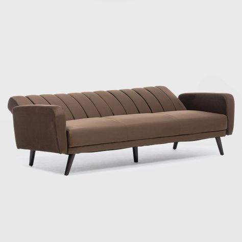 Sofá Futón 3 Cuerpos Clásico Cambridge Café EG2021BR-2