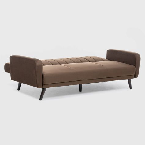 Sofá Futón 3 Cuerpos Clásico Cambridge Café EG2021BR-3