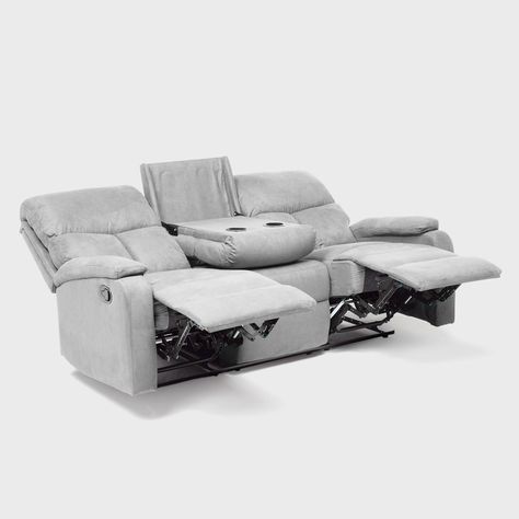  Sofá Gris 3 Cuerpos Reclinable Moderno Matheus VS8070SGR-5