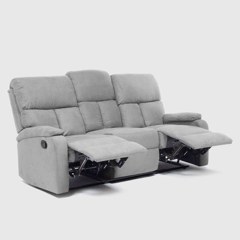  Sofá Gris 3 Cuerpos Reclinable Moderno Matheus VS8070SGR-6