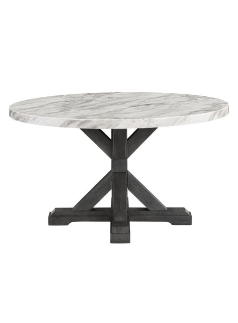 Juego de Comedor Redondo 4 Sillas Moderno Rodeus Mármol DC4093R-1