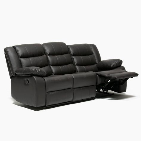 Sofa 3 Cuerpos Reclinable Portavasos Moderno Roma-1