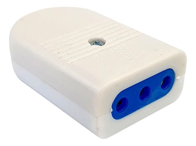 Enchufe Hembra 3 Polos Castillo #1202 Blanco-1