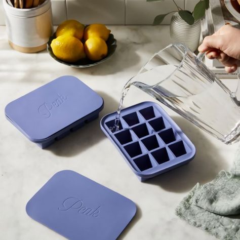 Cubetera de Silicona Con Tapa Color Azul, Every Day Ice.-2
