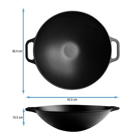 Wok de Hierro Fundido Esmaltado 36.4 cm-3