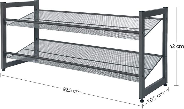 Zapatero / Estante Ajustable de 2 Niveles.-4