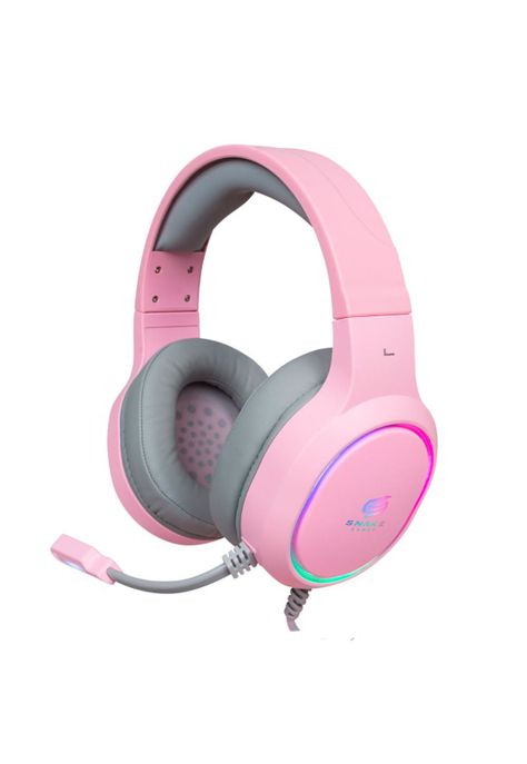 Audifonos Snake Gamer NJ340 Pink RGB PS4 PC Android 3.5 mm-0