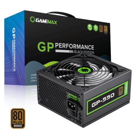 Fuente de poder Gamemax GP-550 550w 80+ black performance-0