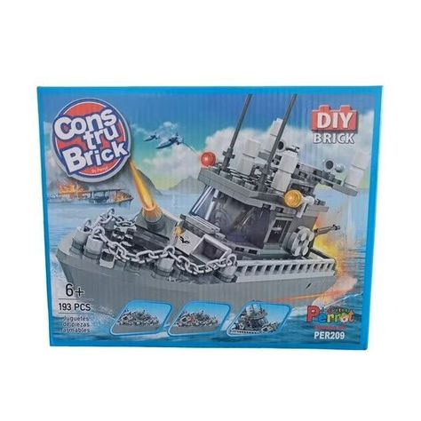 Construbrick Buque Naval 193 piezas Juguetes Perrot-1
