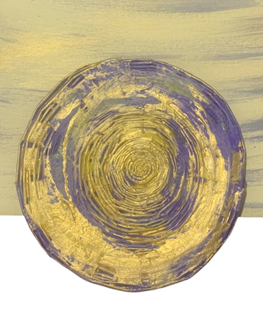 CUADRO CIRCULOS PAPEL, CON RELIEVE ACRILICO -1