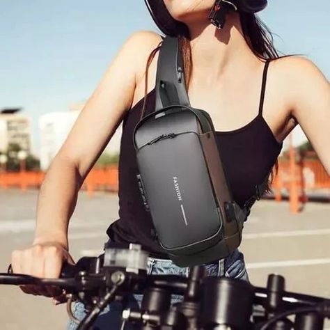Bolso Bandolera Antirrobo Impermeable Hombre con Puerto USB-5