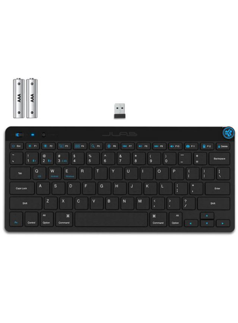 Teclado Wireless Jlab GO Keyboard, 2.4 GHz + Bluetooth 5, Inglés, Negro-1