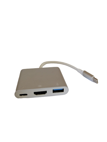 Adaptador Hub 3 En 1 USB Tipo C A USB-c Hdmi USB 3.0 4k-0