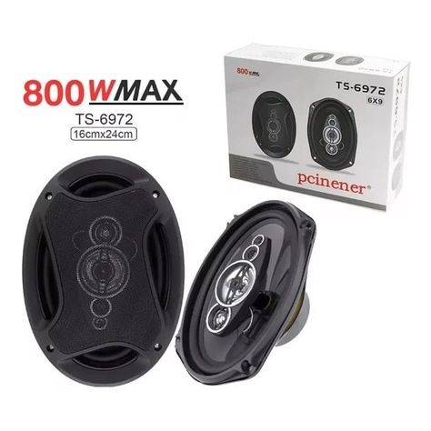 Parlantes de Auto Pcinener Ts-6972 800w de Poder Color Negro-0
