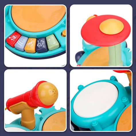 BATERIA MUSICAL INTERACTIVA JAZZ DRUM BEBE-2
