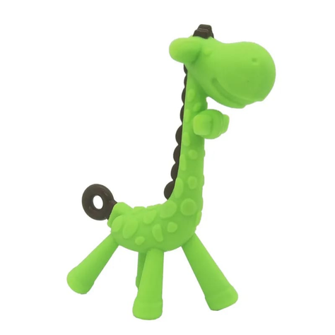 MORDEDOR DE SILICONA PARA BEBE JIRAFA VERDE-0