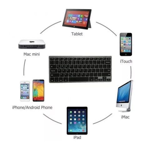TECLADO INALAMBRICO BLUETOOTH 5.0 / GRIS-2