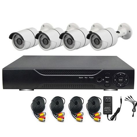 Kit Cctv Con 4 Cámaras De Seguridad Dvr 1080p Full Hd-0