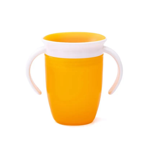 VASO ANTIDERRAME 360 CON ASAS 270ML NARANJA-0