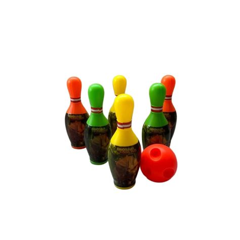 Bowling Juego De Bolos Dinosaurios Colores-0