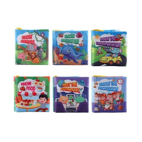 Pack 6 Libro Sensorial Estimulacion Cognitivo Tela-0