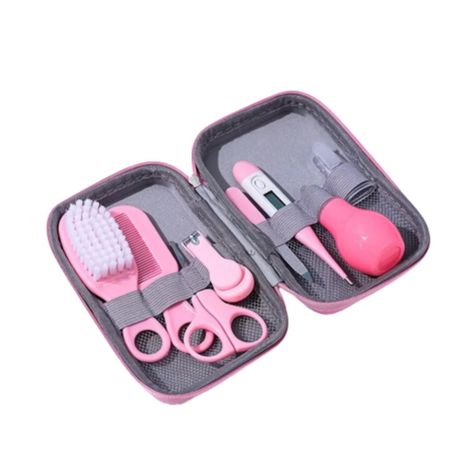 Set Higiene Cuidado Para Bebes Rosa 8 Piezas Con Estuche-0