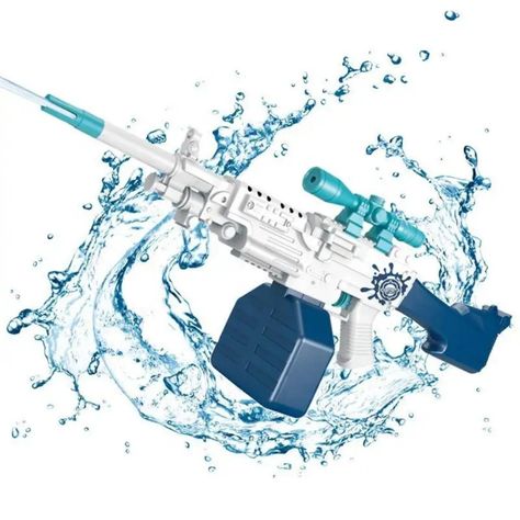 Pistolas De Agua Automatica Electrica Empapadora De Chorro M249-1