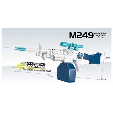 Pistolas De Agua Automatica Electrica Empapadora De Chorro M249-3