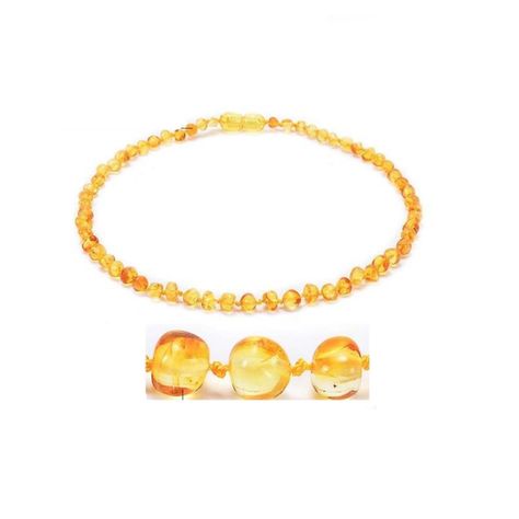 Collar De Ambar Baltico Bebe Infantil Miel-1