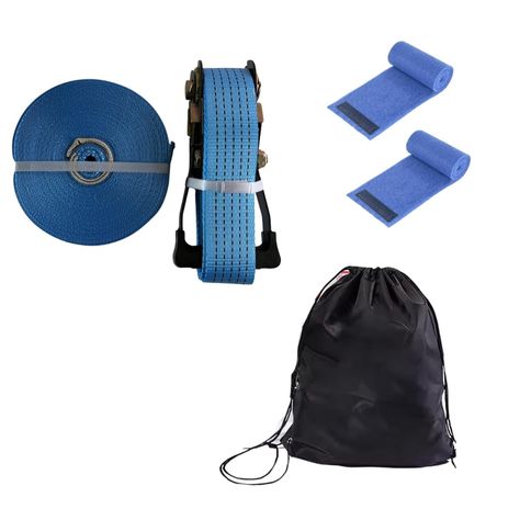 Juego Obstáculos 6 Kit Carrera Ninja Warrior Slackline Niños-3