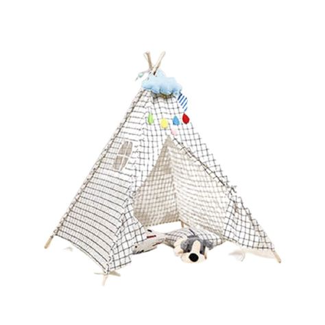 Carpa Tipi Para Niños. 160 cm. Cuadrados-0