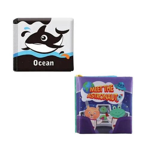 Pack 2 Libro Sensorial Interactivo Alto Contraste Diseño A-0