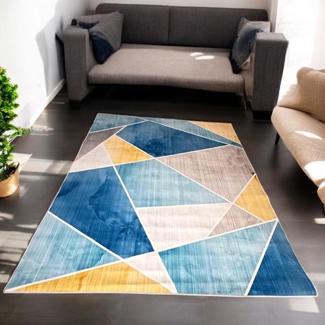 Alfombra Living Grande 150x200 cm. Bandirma Tapete Sala 3D-1