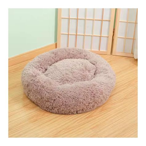 Cama Para Perro / Gato. Beige Antiestres.110 cm de Diámetro.-5