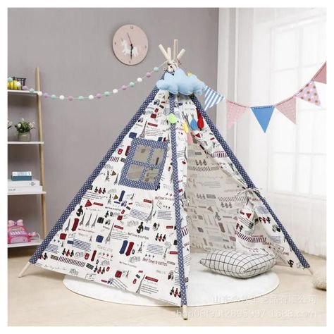 Carpa Tipi Niños Infantil 160 cm Paris Juguete Decoracion-1