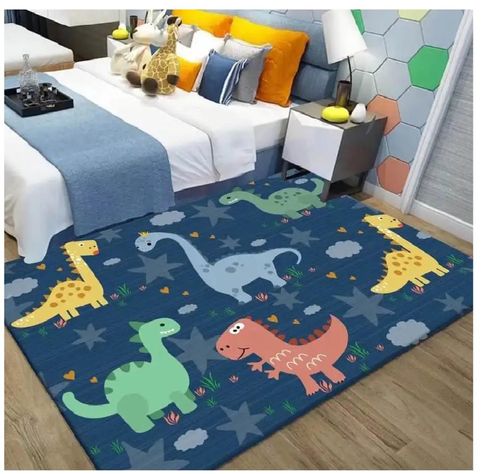 Alfombra Infantil Dinosaurios 80x120 cm Tapete Dormitorio-0