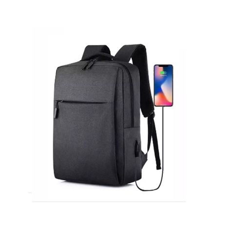 Mochila Notebook 15,6”. USB Notebook Multiuso. Negra-0