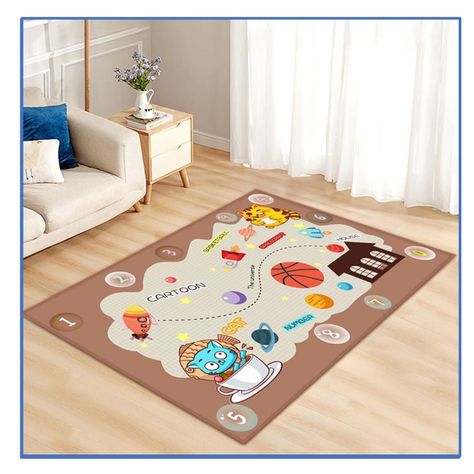 Alfombra Infantil Deportes 80x120 cm Tapete Dormitorio Sala-0