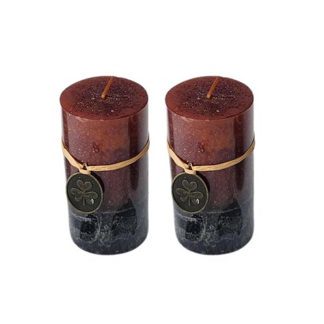 Cirio Vela Velon Alto 10cm. Dos Unidades Aromaticos Caramel-2